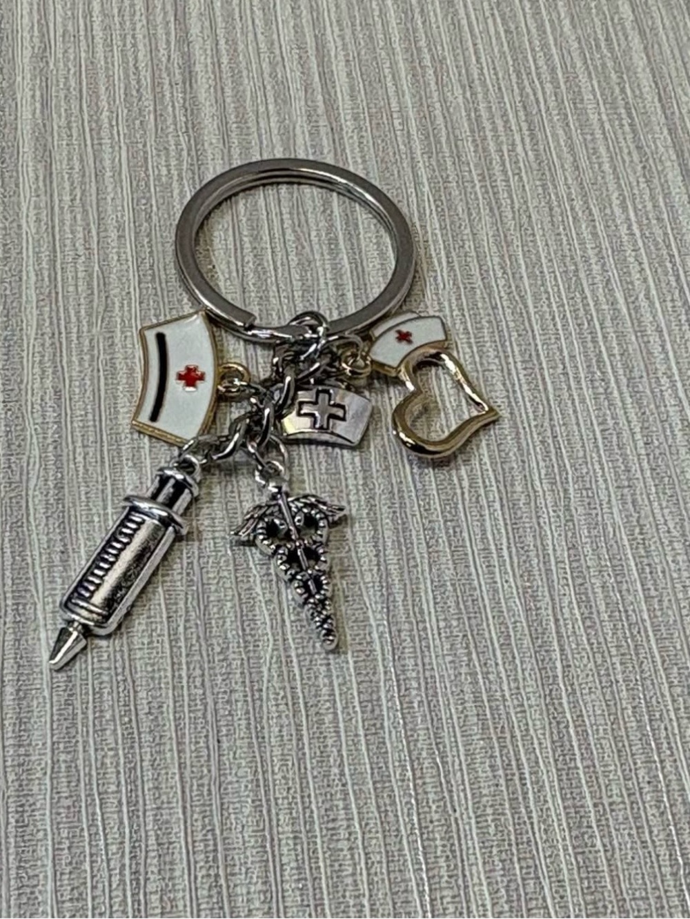 Nurse-Themed Keychain with Medical Charms NEW